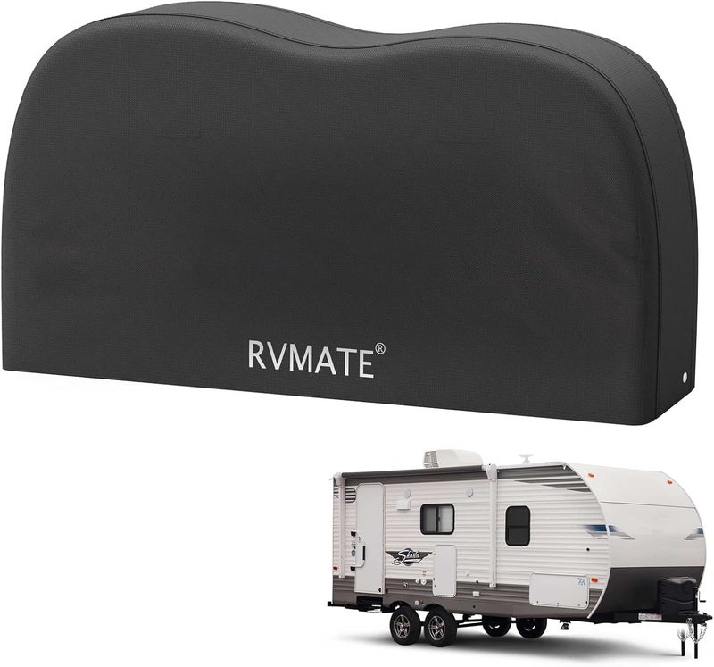 RVMATE RV Tire Covers, Dual Axle Wheel Cover (1 Pack) Fits 30"-33" Diameter Tires, Waterproof Anti-UV 600D Oxford Black Dual Tire Covers RV Accessories for RV/Truck/Trailer - Image 1